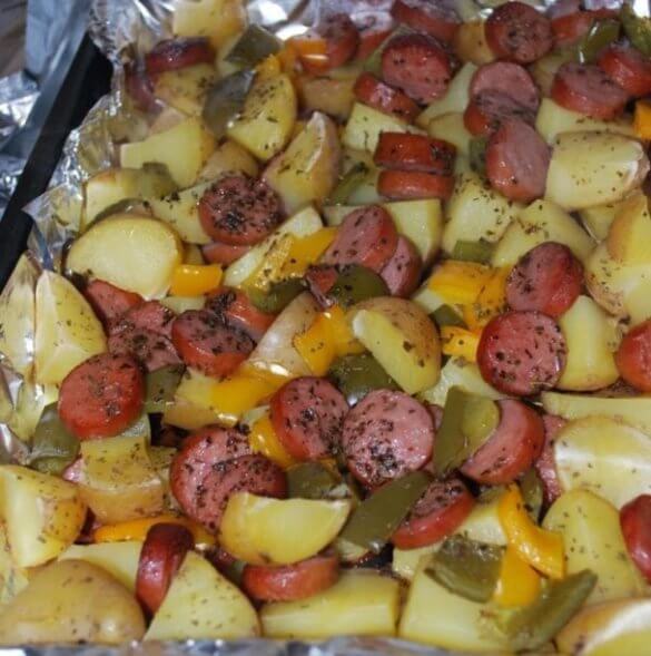 SMOKED SAUSAGE AND POTATO BAKE - The Cooking Recipes