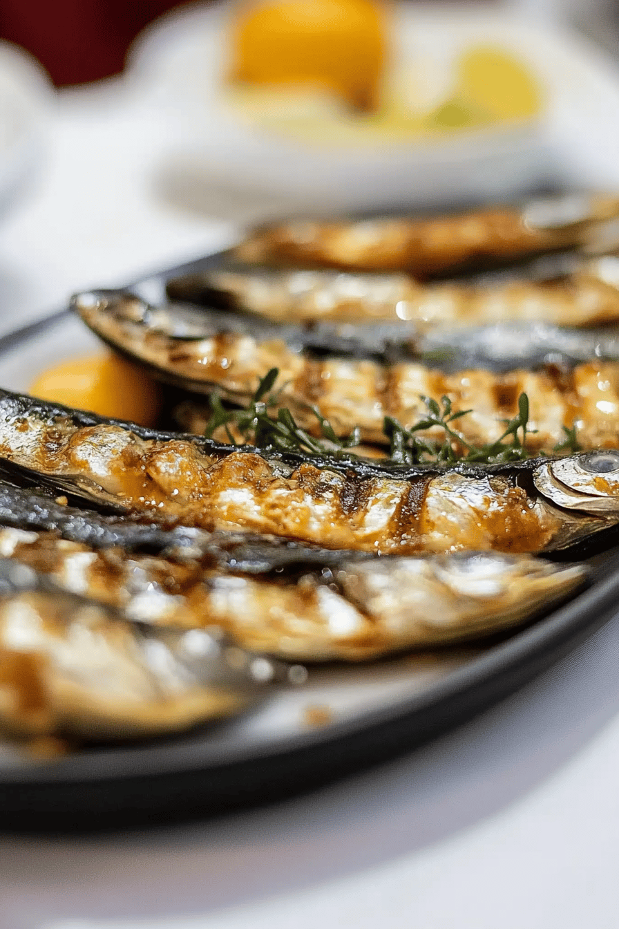 Anchois marinés et cuits au four ingredients