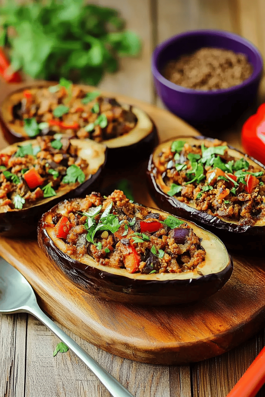 Aubergines Farcies à la Viande Hachée ingredients
