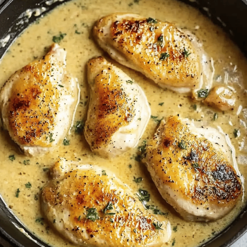 Blanc de Poulet à la Crème de Moutarde Facile