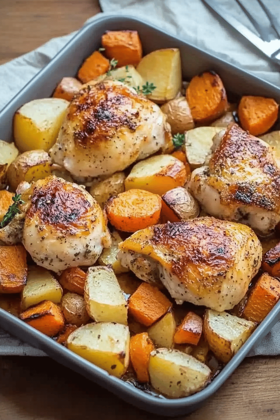 Blanc de poulet au four avec pommes de terre et carottes ingredients