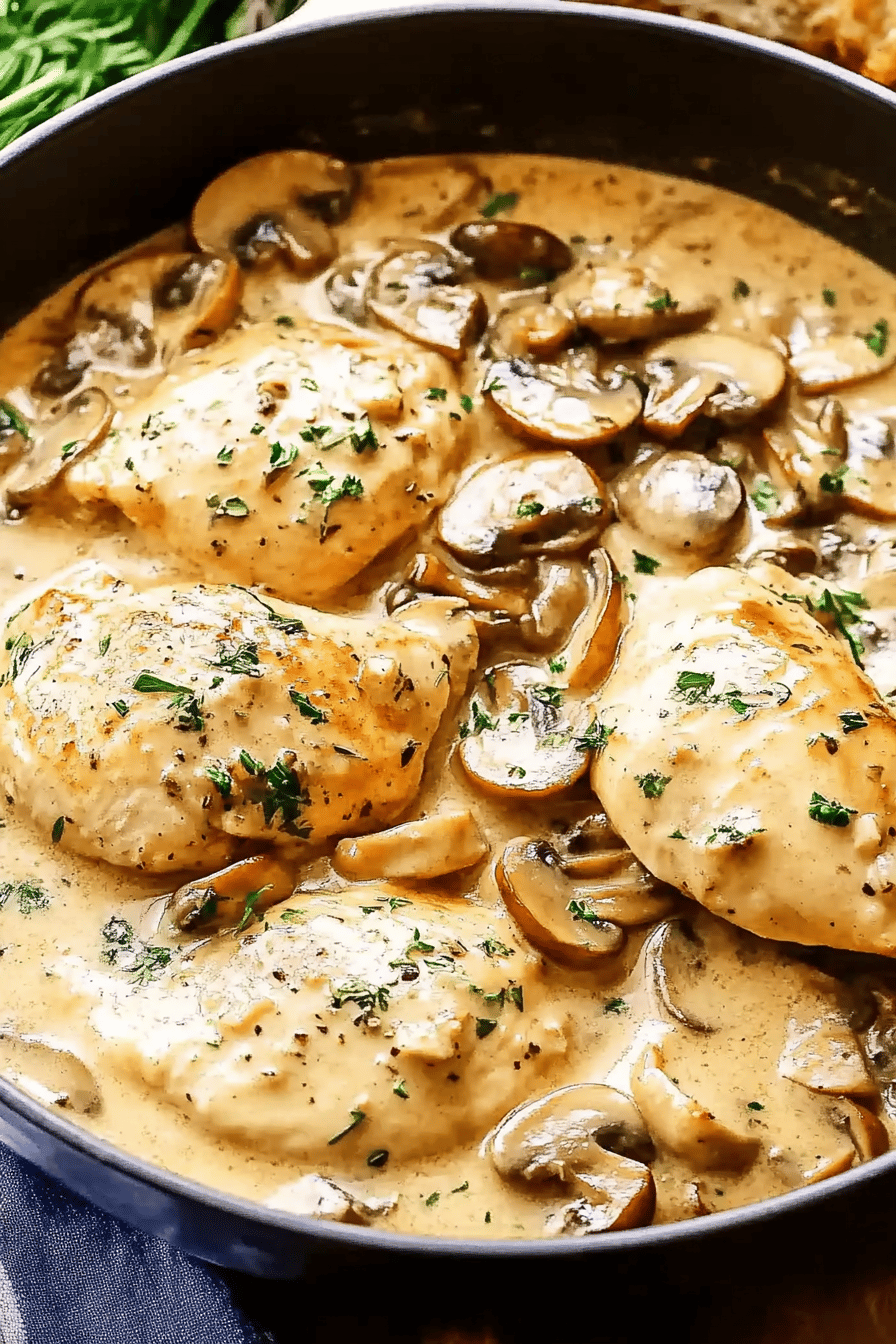 Blanquette de poulet aux champignons facile. ingredients