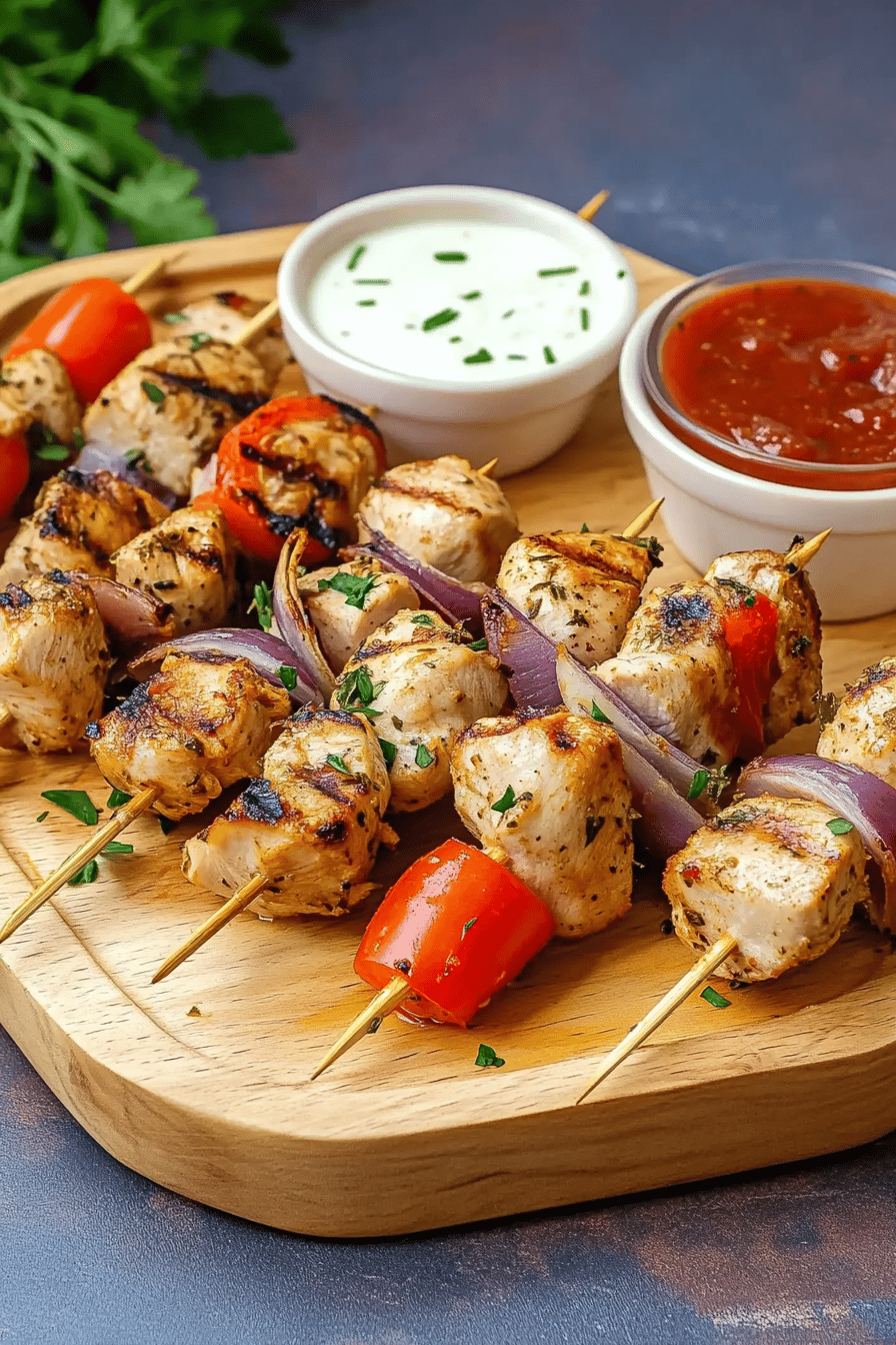 Brochettes de poulet marinées au yaourt et herbes ingredients