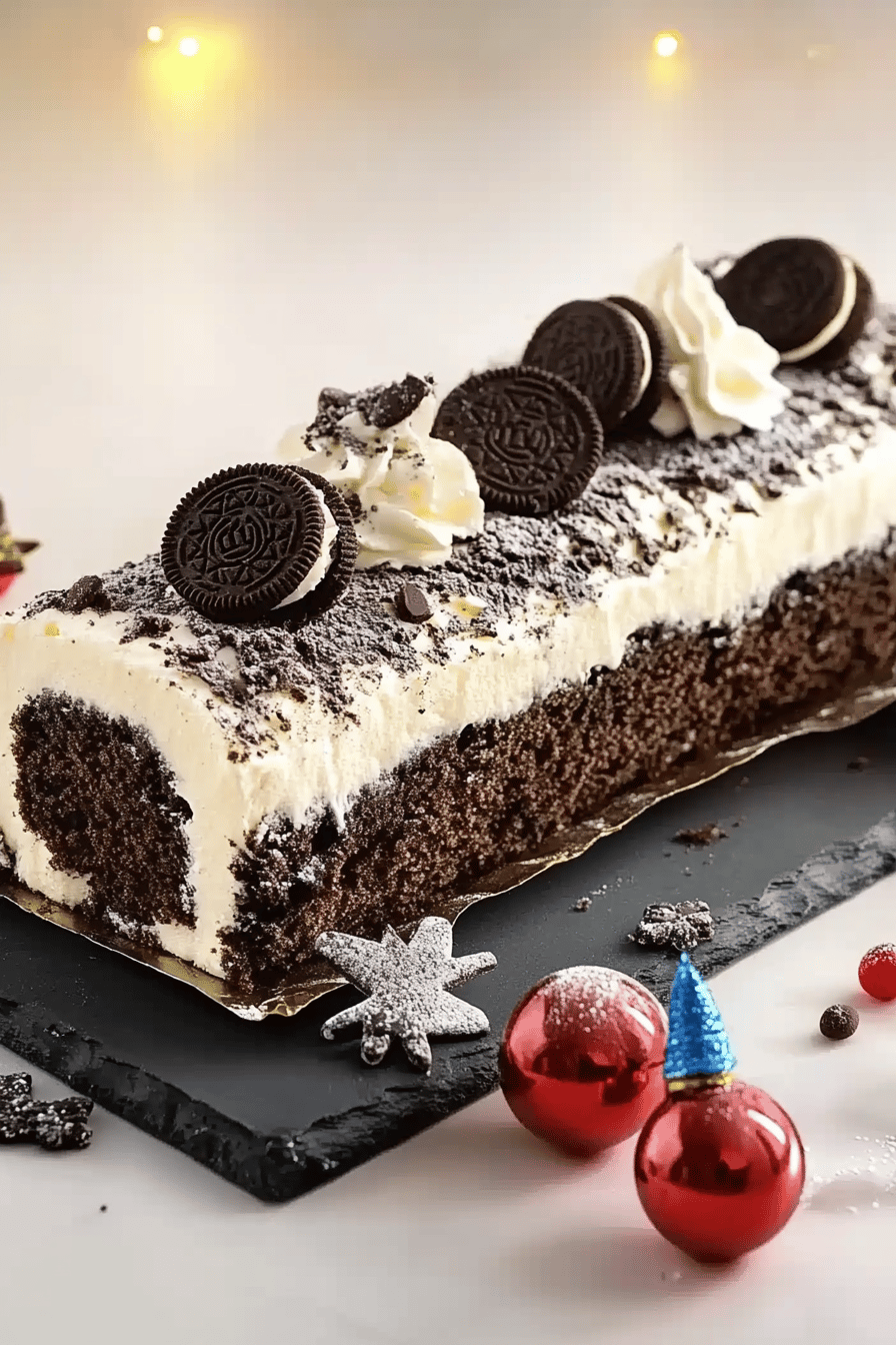Bûche Oreo Thermomix : Rapide et Savoureuse Final Dish Presentation