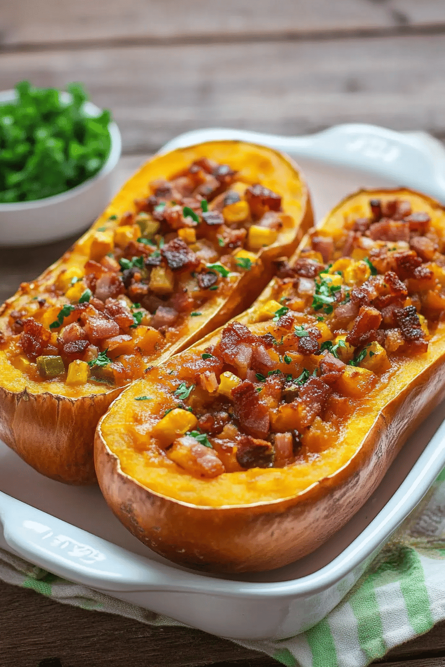 Butternut farcie aux lardons ingredients
