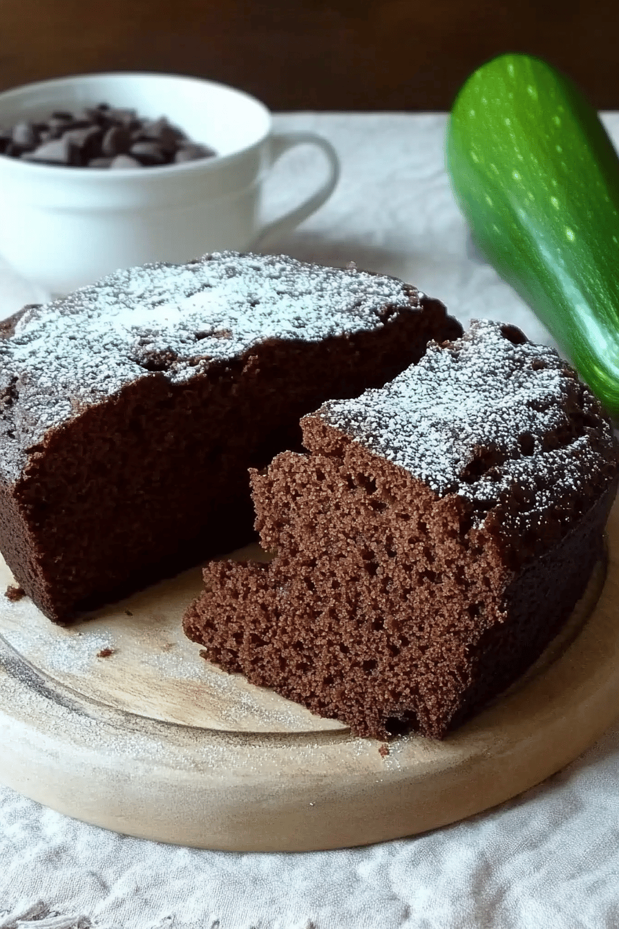 Cake léger cacao-courgette facile Final Dish Presentation