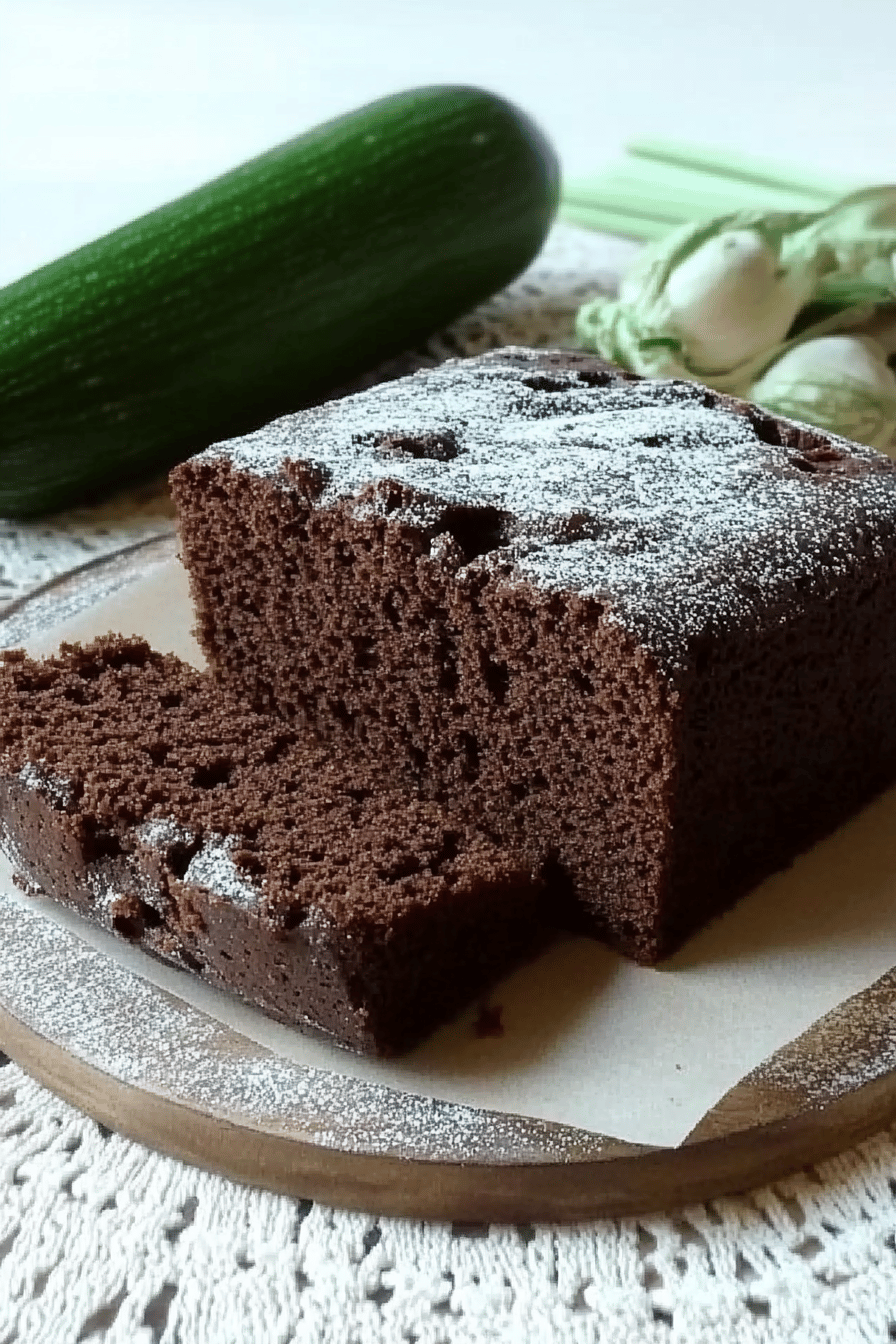 Cake léger cacao-courgette facile Final Dish Presentation