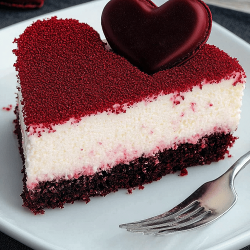 Cheesecake aux fraises en coeur pour la Saint-Valentin