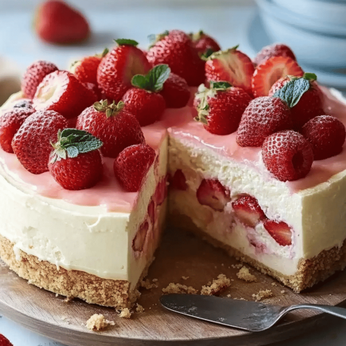 Cheesecake aux fraises facile et délicieux