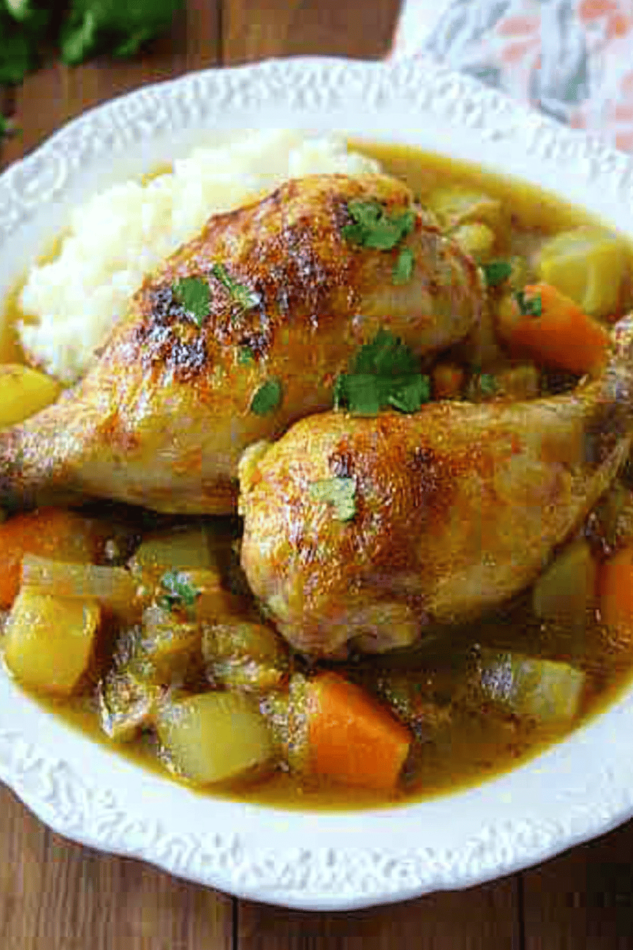 Colombo de poulet léger Final Dish Presentation