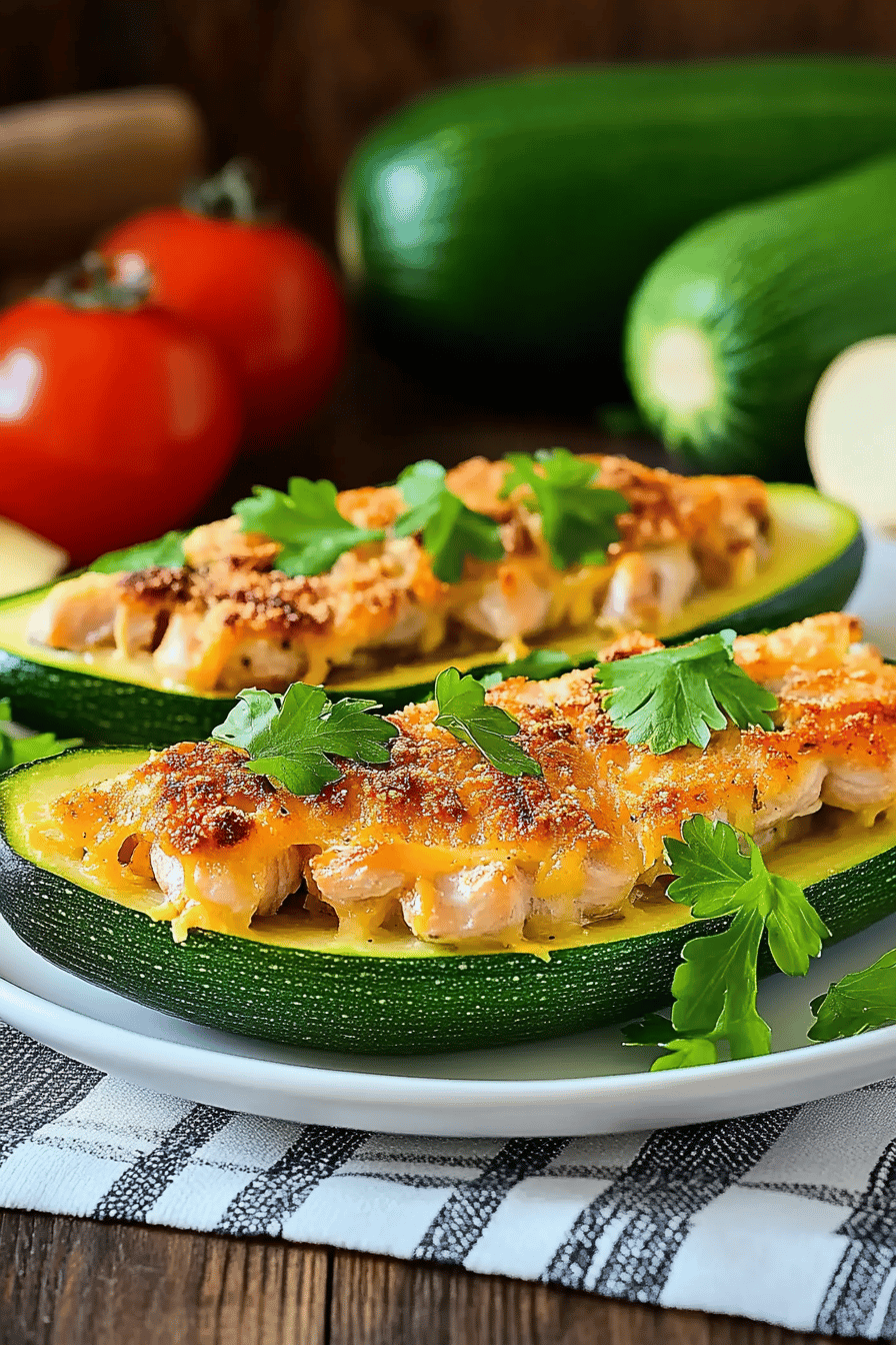Courgettes Farcies au Saumon: Un Régal Simple Final Dish Presentation