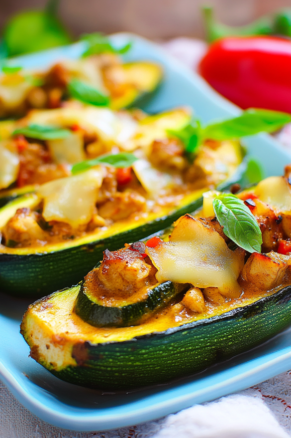 courgettes-farcies-au-poulet-curry Courgettes farcies au poulet curry