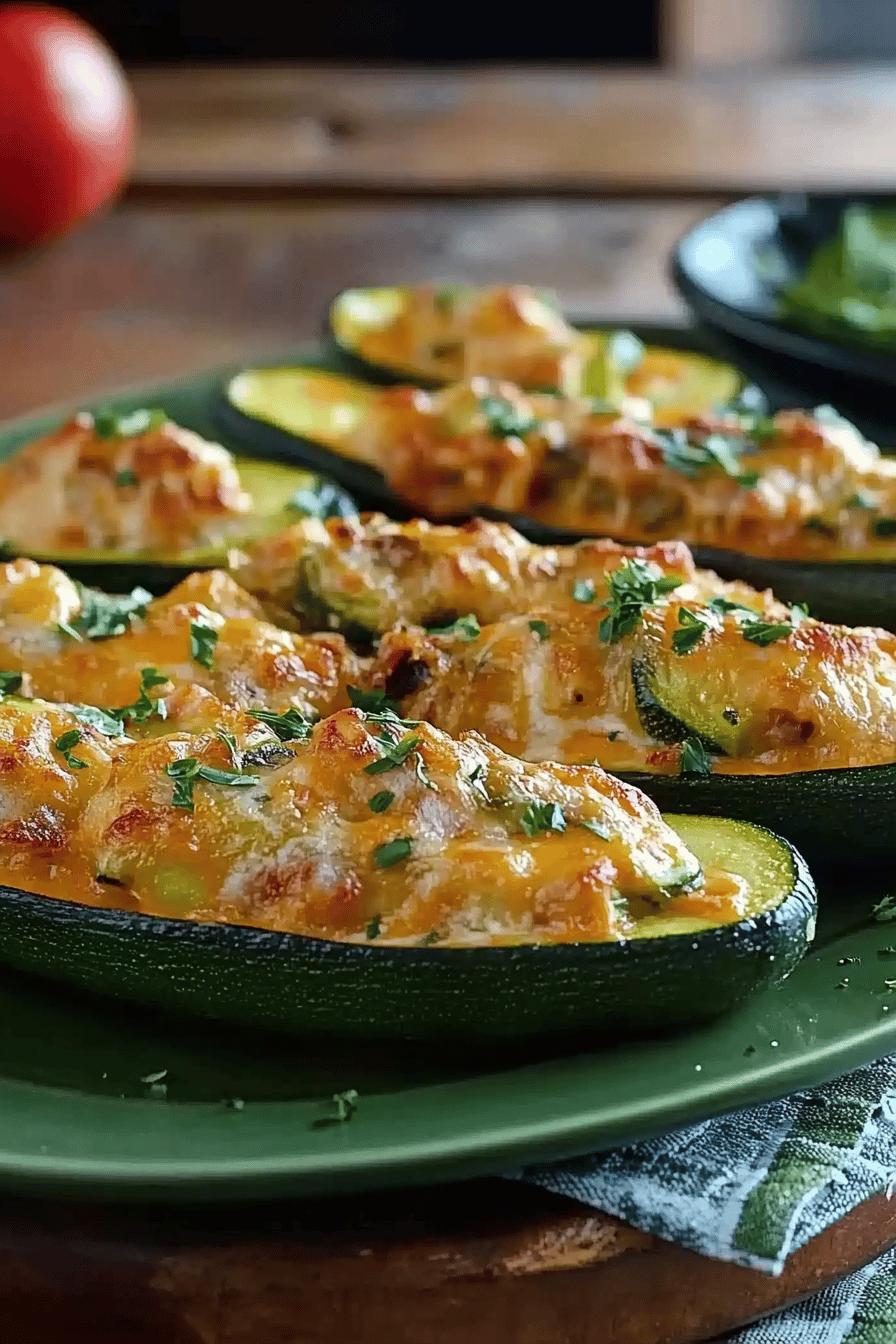 Courgettes farcies au thon faciles Final Dish Presentation