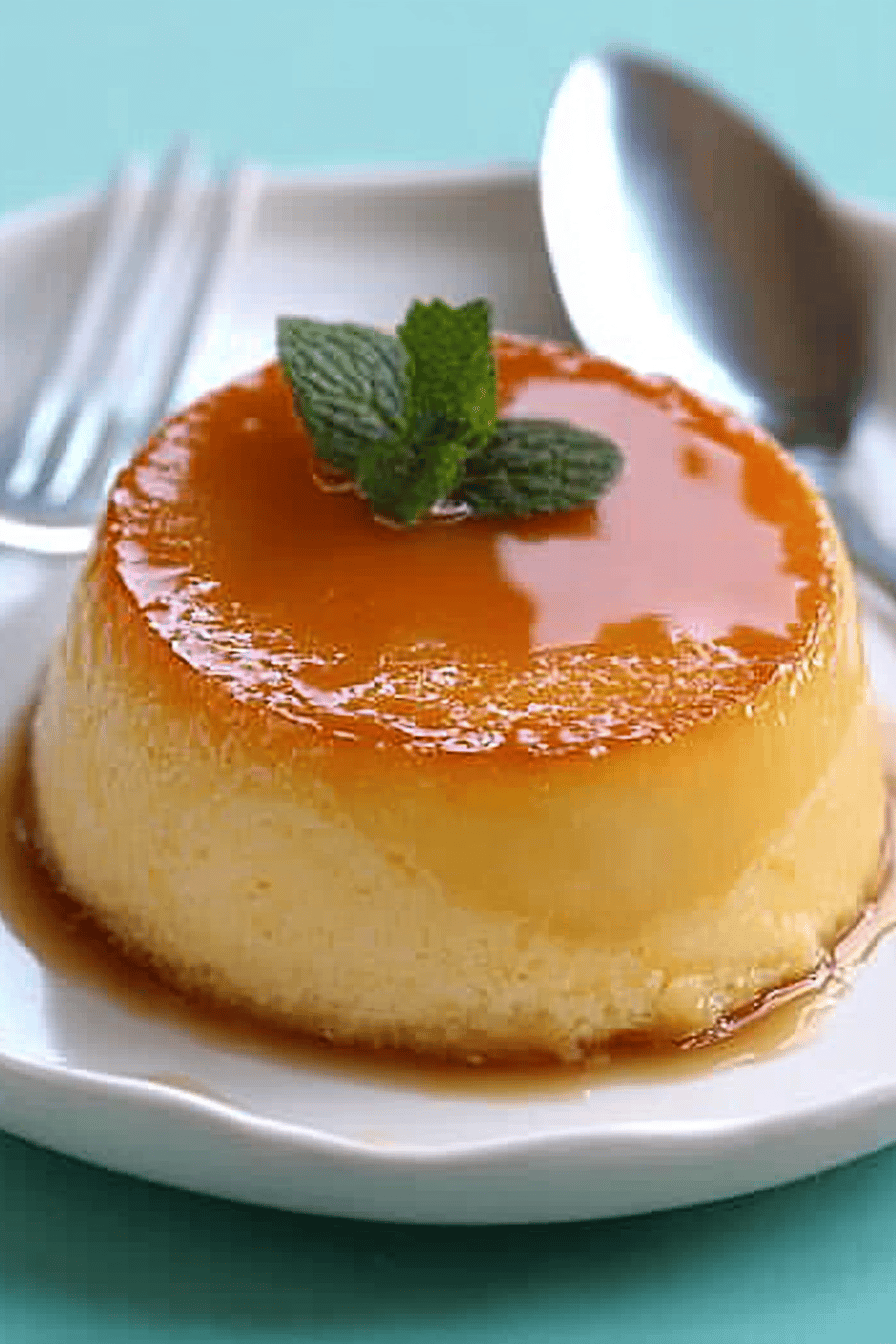 Crème caramel légère au yaourt facile Final Dish Presentation