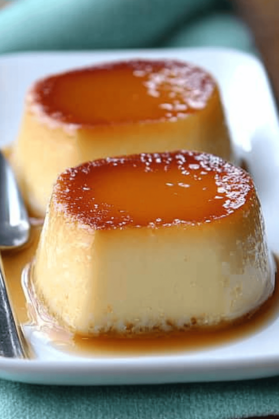 Crème caramel légère au yaourt facile Final Dish Presentation
