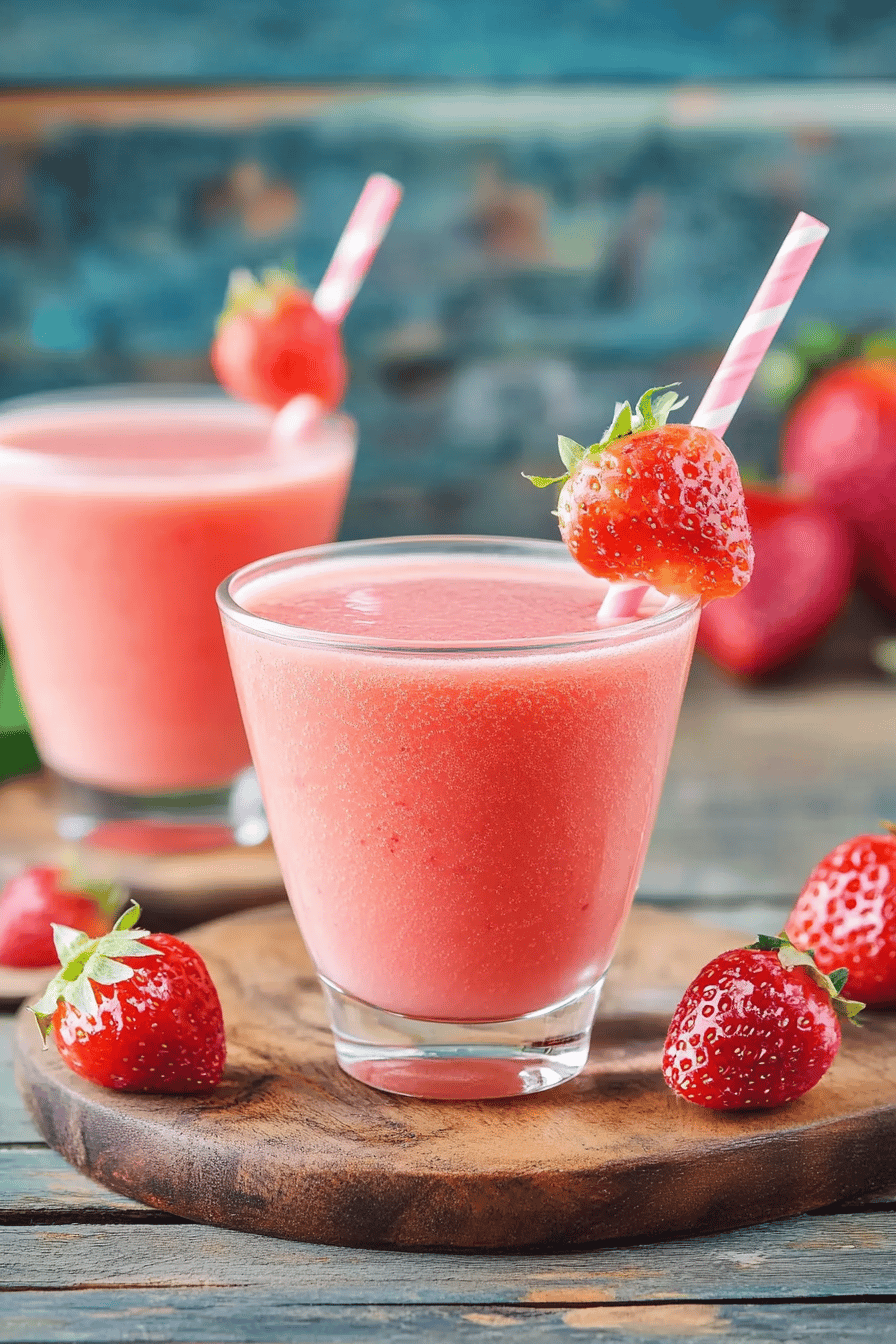 Crème de Liqueur de Fraise au Thermomix Final Dish Presentation