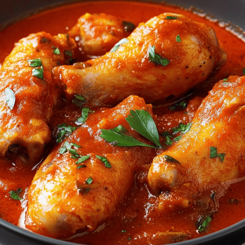 Cuisses de poulet à la crème de tomate: Variante savoureuse