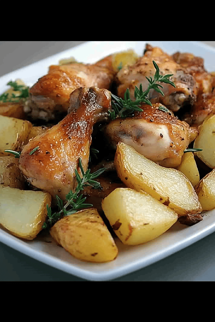 Cuisses de poulet et pommes de terre au four ingredients