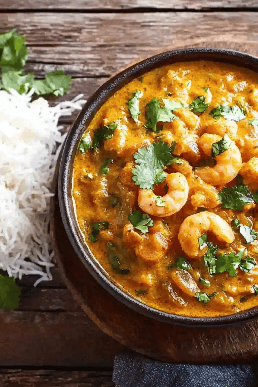 Curry de Crevettes Facile et Délicieux Final Dish Presentation