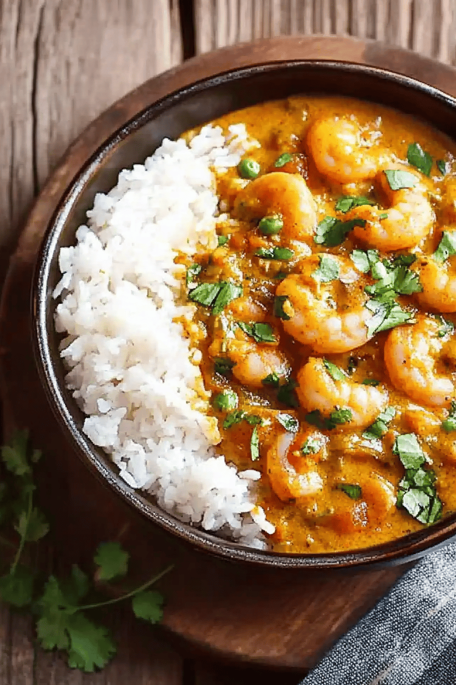Curry de Crevettes Facile et Délicieux ingredients