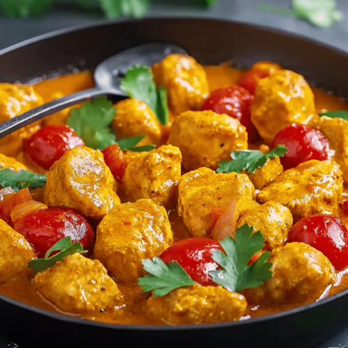Curry de poulet printanier aux légumes verts