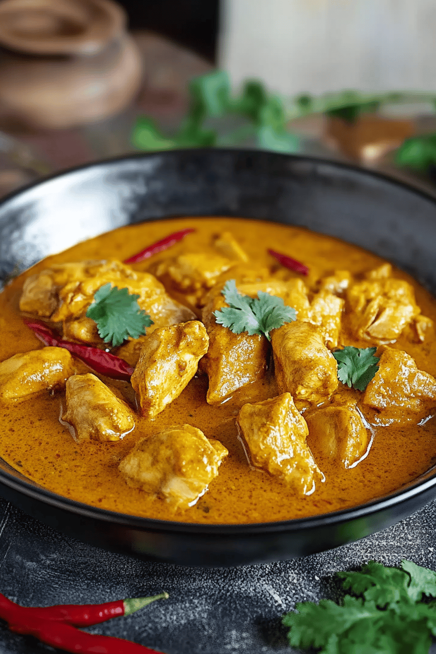 Curry de poulet thaï authentique Final Dish Presentation