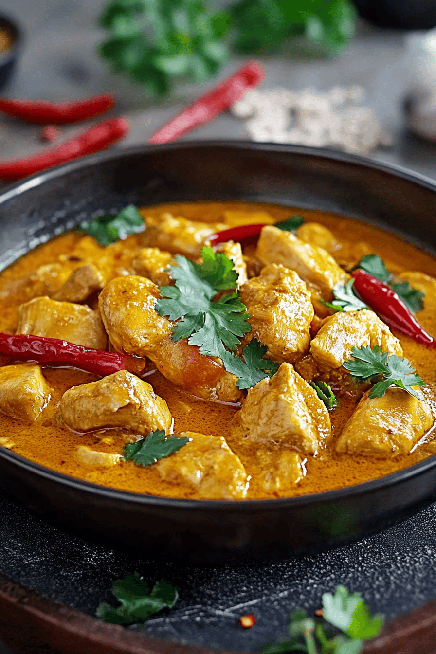 Curry de poulet thaï authentique Final Dish Presentation