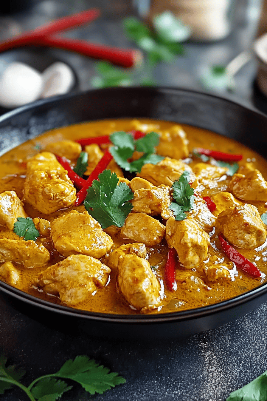 Curry de poulet thaï authentique ingredients