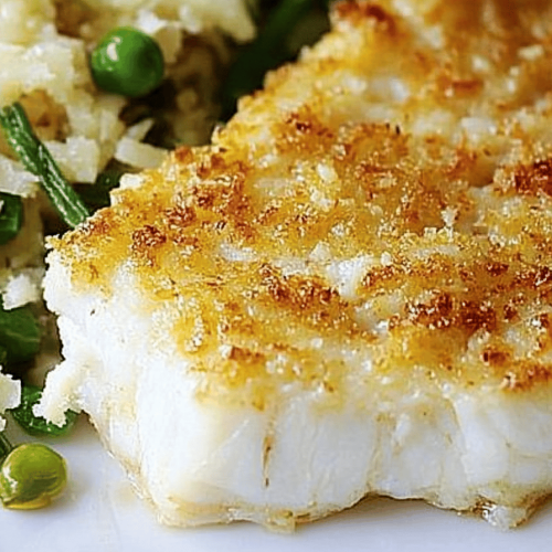 Filet de poisson blanc pané au parmesan