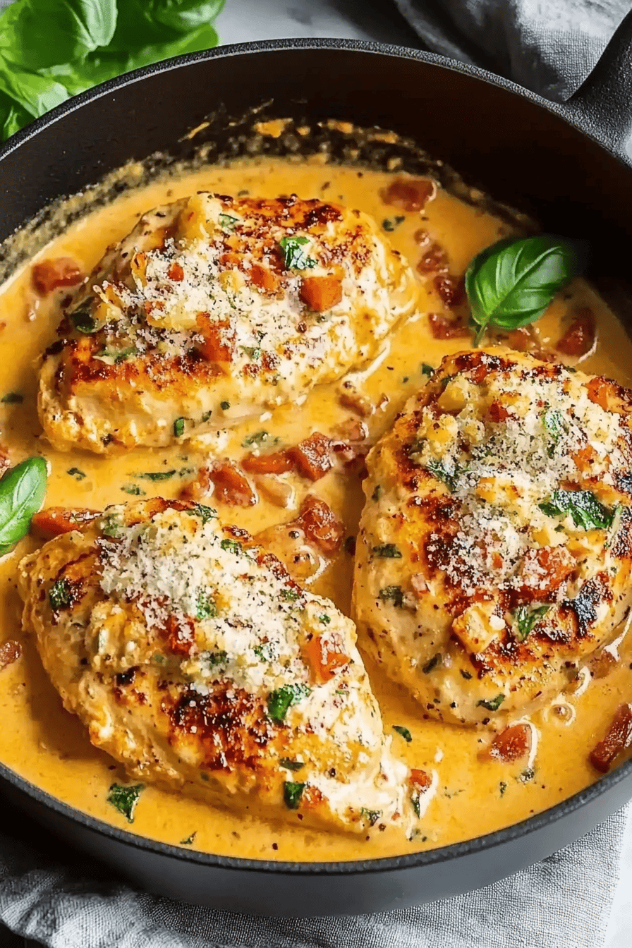 Filets de Poulet à la Crème de Tomate Faciles ingredients