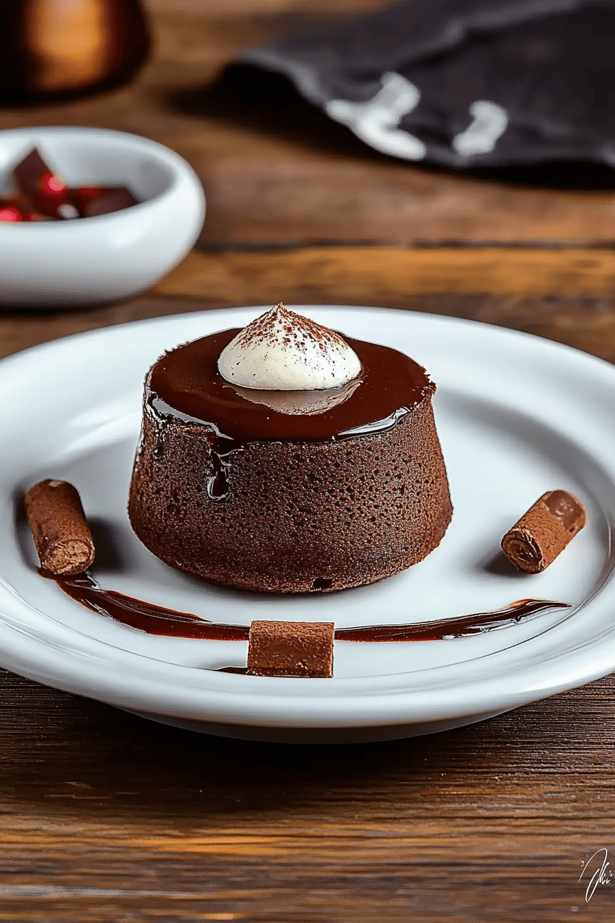 Fondant au Chocolat: Recette de Cyril Lignac Final Dish Presentation