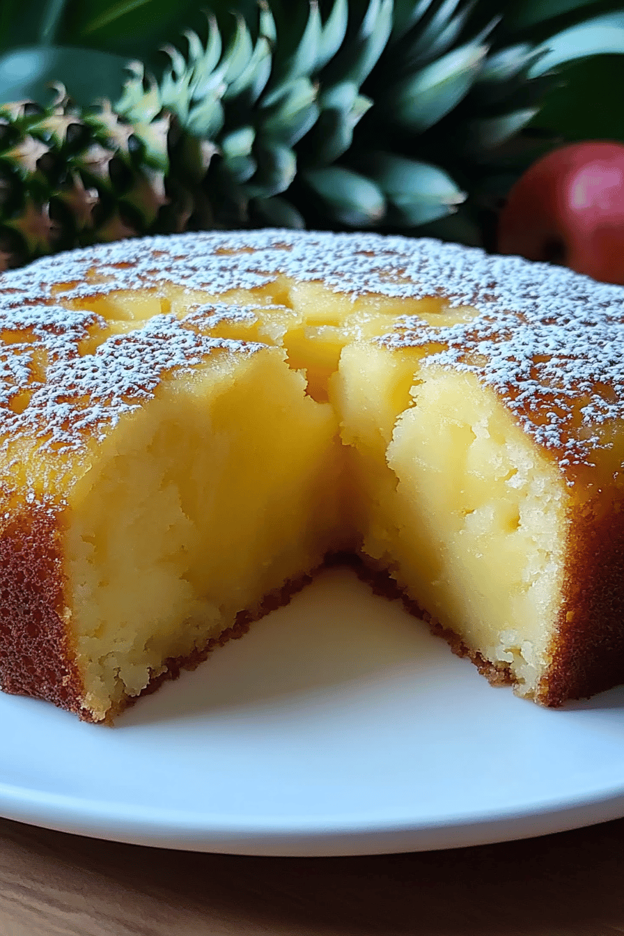 Gâteau Antillais à l'Ananas: Dessert Tropical Facile Final Dish Presentation