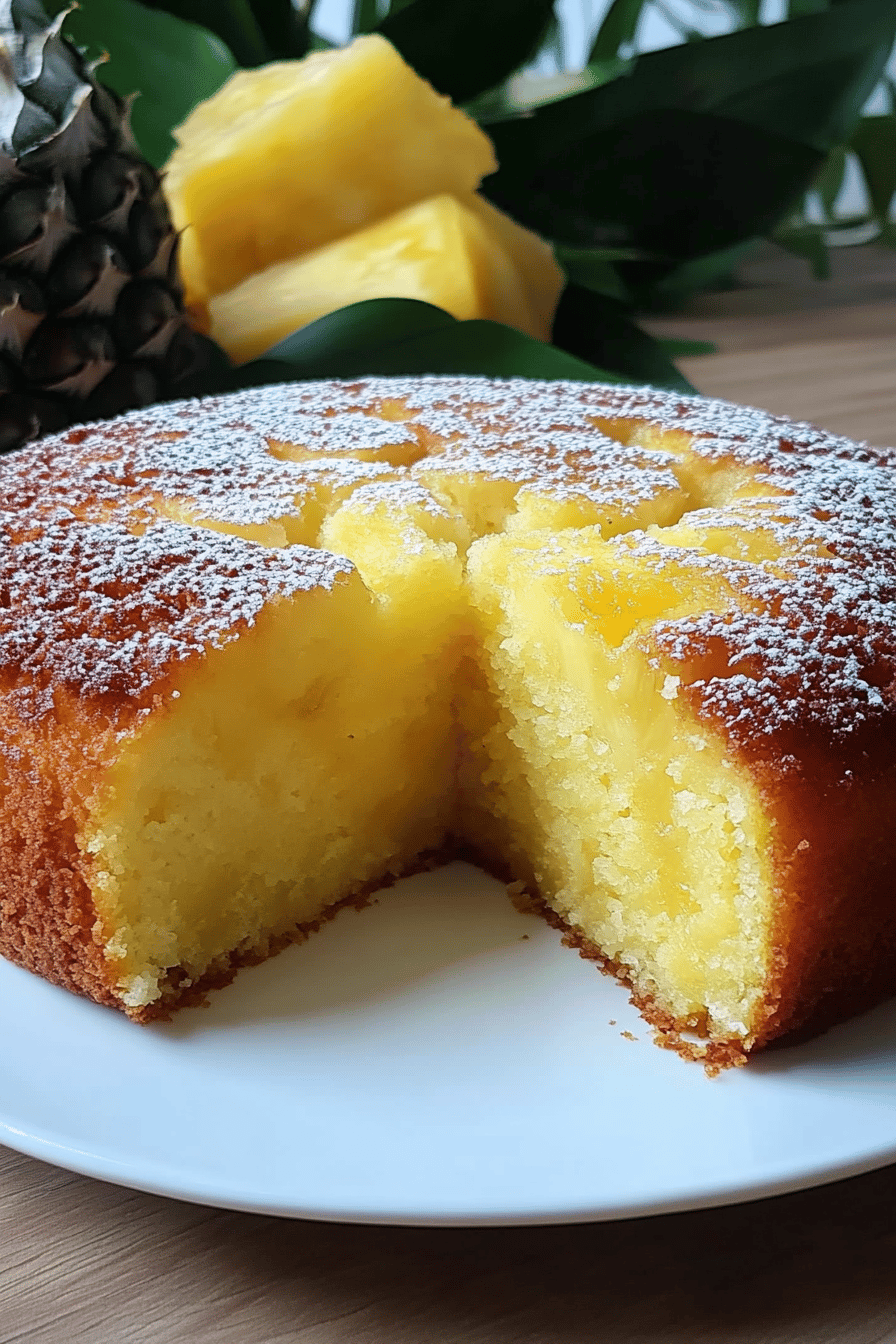 Gâteau Antillais à l'Ananas: Dessert Tropical Facile Final Dish Presentation