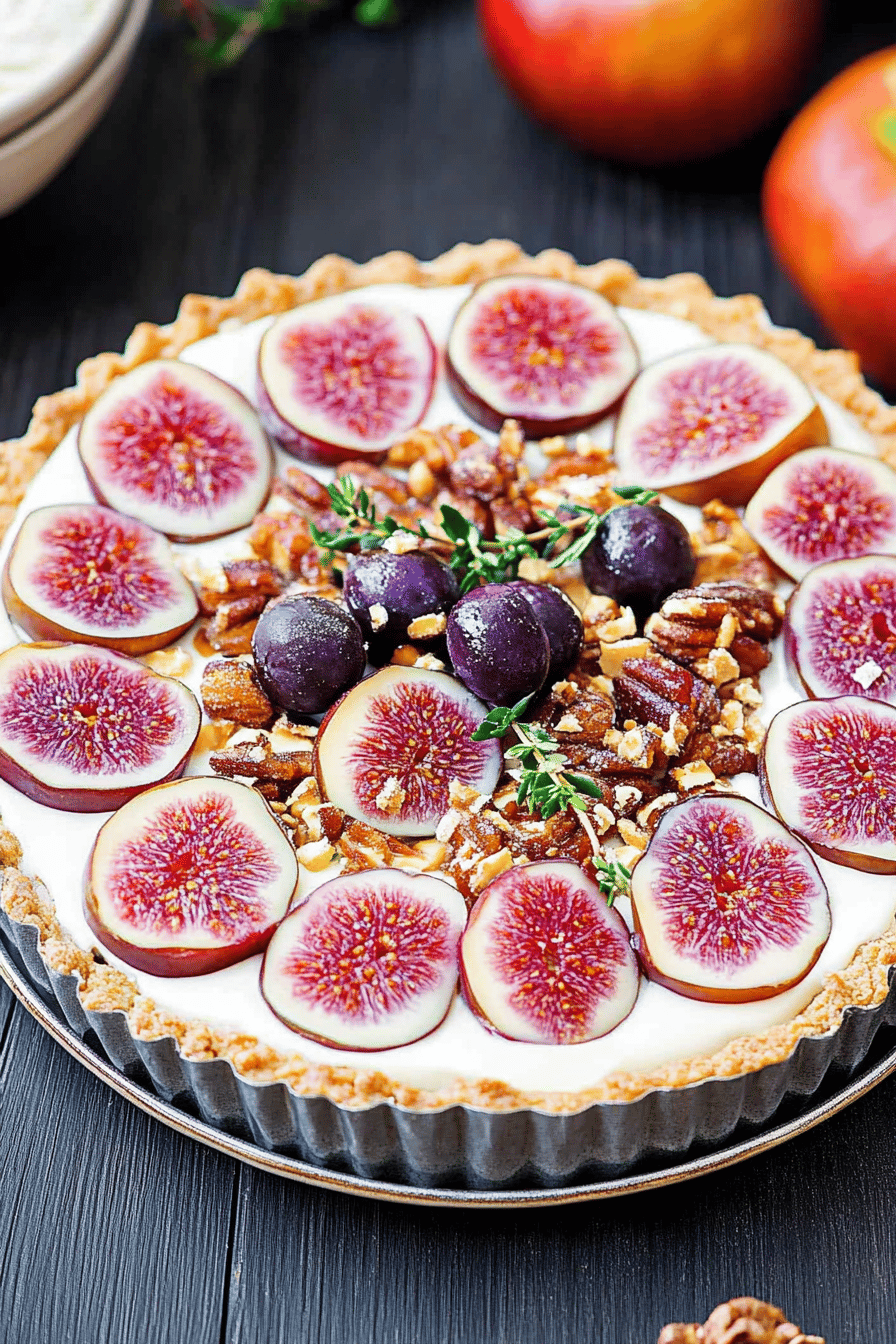 Gâteau aux Figues et Fromage: Recette Parfaite pour l'Automne Final Dish Presentation