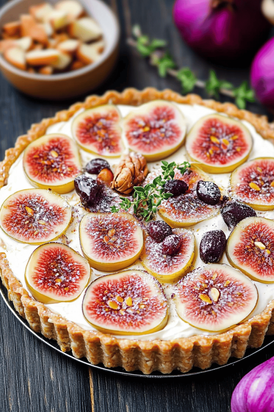 Gâteau aux Figues et Fromage: Recette Parfaite pour l'Automne Final Dish Presentation