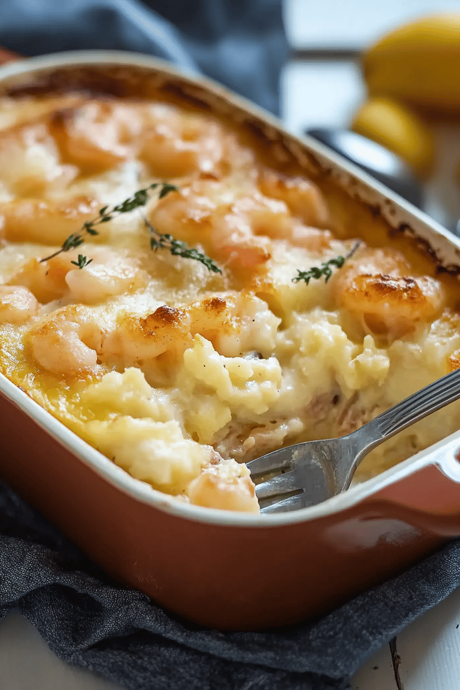Gratin de Cabillaud et Crevettes: Plat Délicieux et Facile Final Dish Presentation