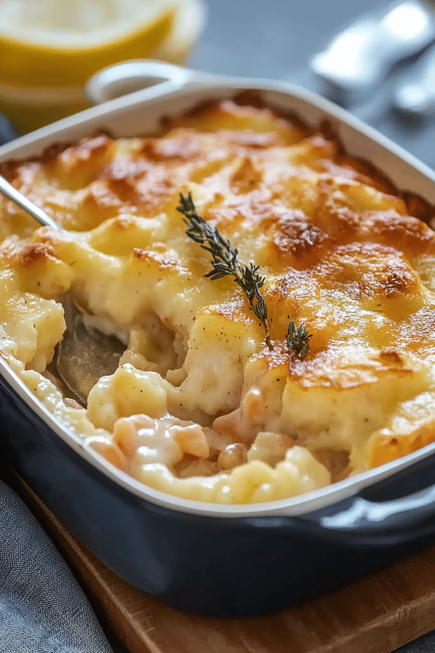 Gratin de Cabillaud et Crevettes: Plat Délicieux et Facile Final Dish Presentation