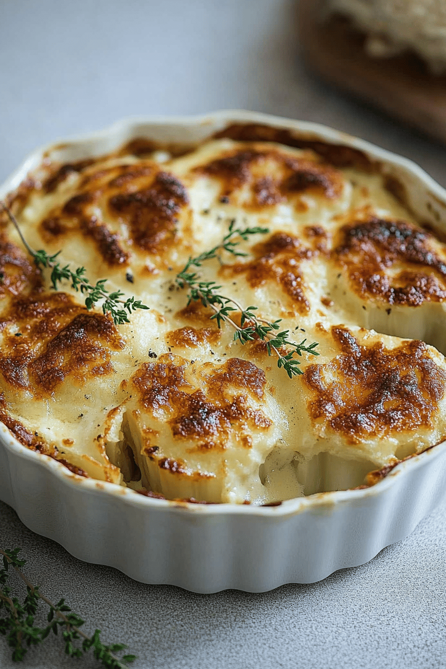 Gratin de fenouil au chèvre: un mariage parfait Final Dish Presentation