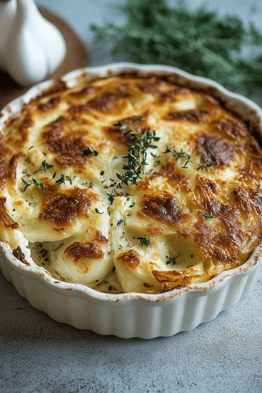 Gratin de fenouil au chèvre: un mariage parfait Final Dish Presentation