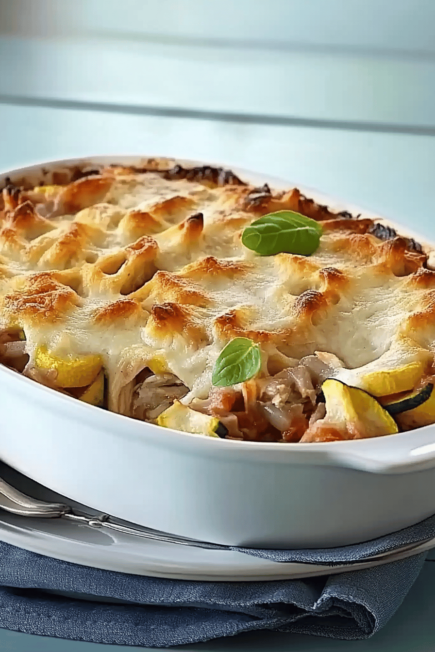 Gratin de pâtes aux courgettes et thon facile ingredients