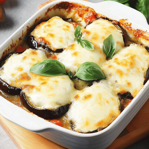 Gratin léger d'aubergines à la mozzarella facile