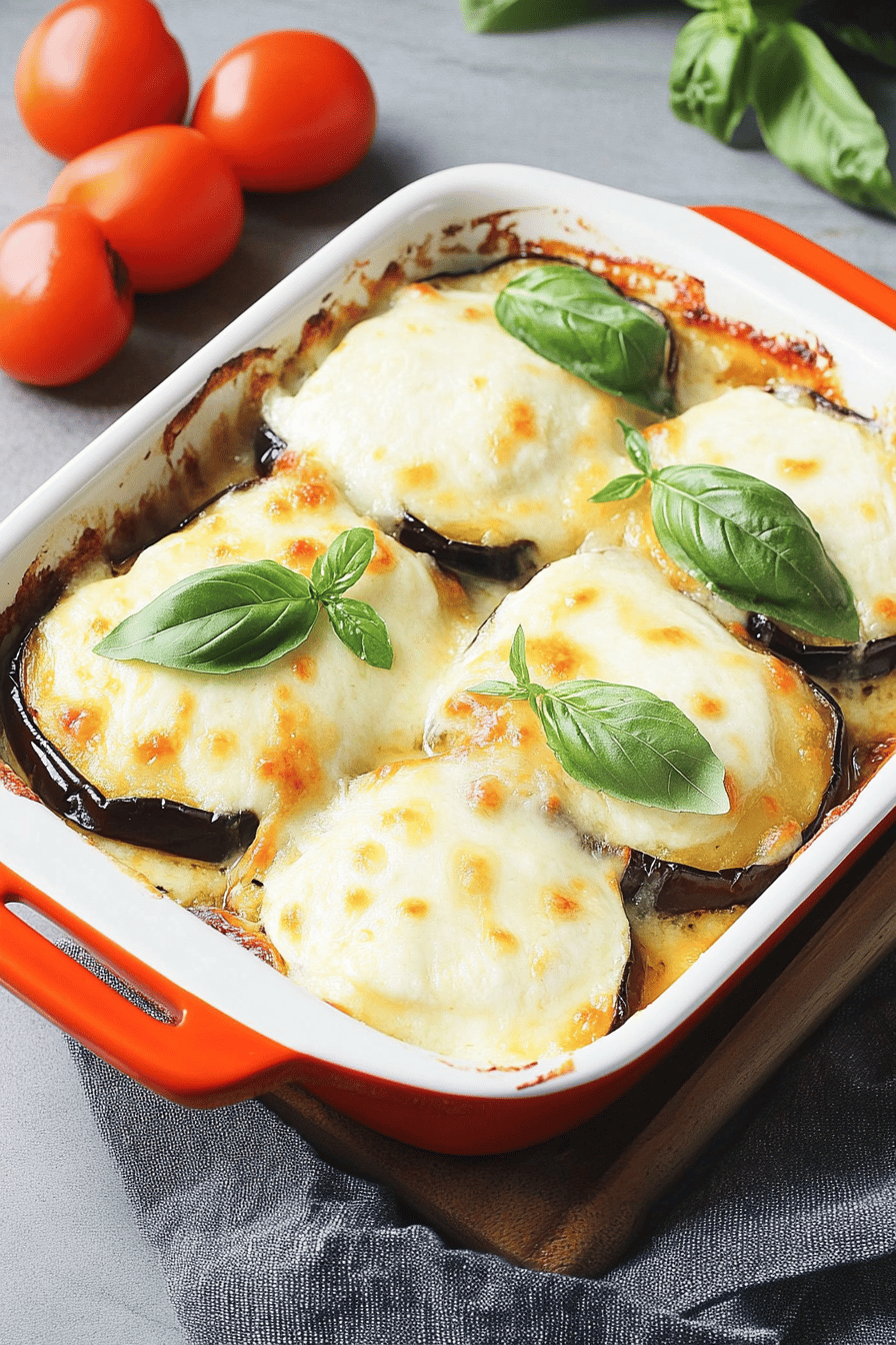 Gratin léger d'aubergines à la mozzarella facile ingredients