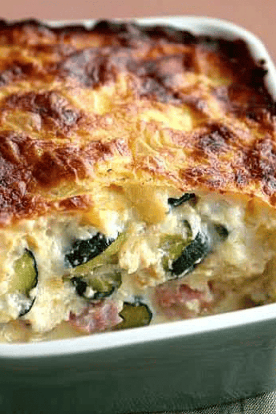 Gratin léger de courgettes au jambon Final Dish Presentation