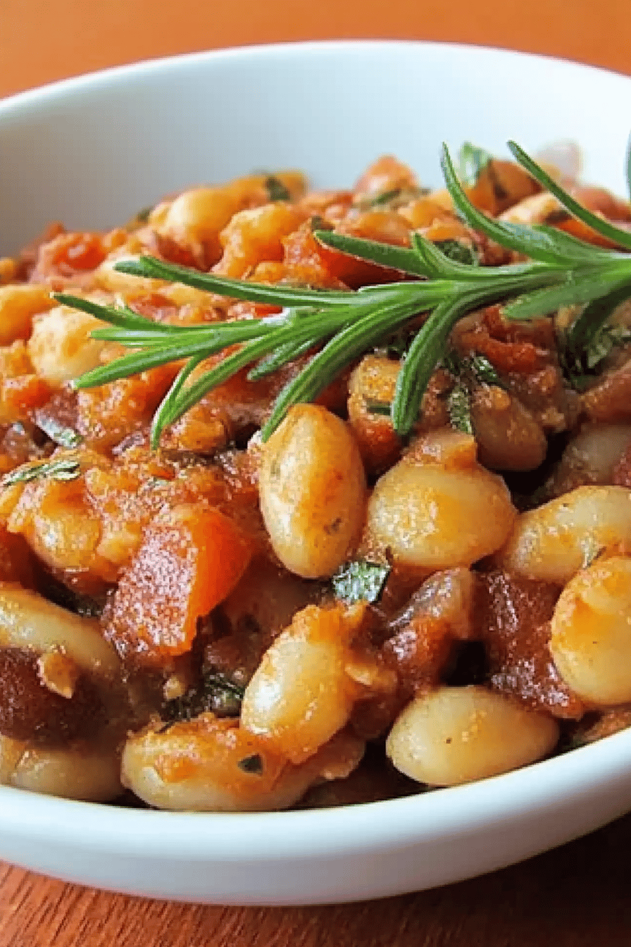 Haricots Blancs au Choroizo et Tomates au Thermomix Final Dish Presentation