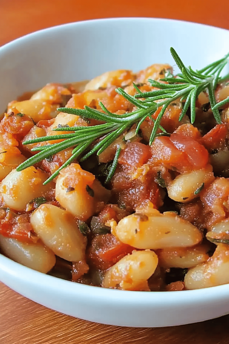 Haricots Blancs au Choroizo et Tomates au Thermomix Final Dish Presentation