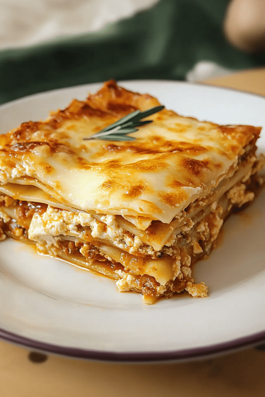 Lasagnes au chou-fleur et viande hachée facile et délicieuse Final Dish Presentation