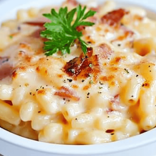 Macaronis au fromage et bacon Thermomix