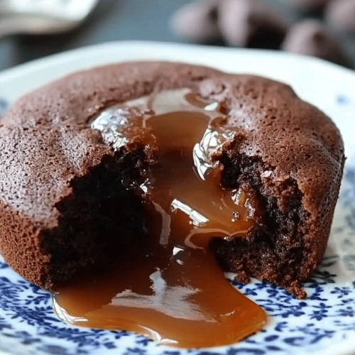 Moelleux au chocolat et cœur caramel beurre salé au Thermomix