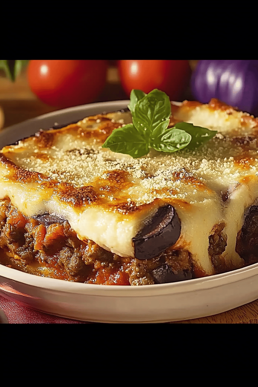 Moussaka Facile à Faire Final Dish Presentation