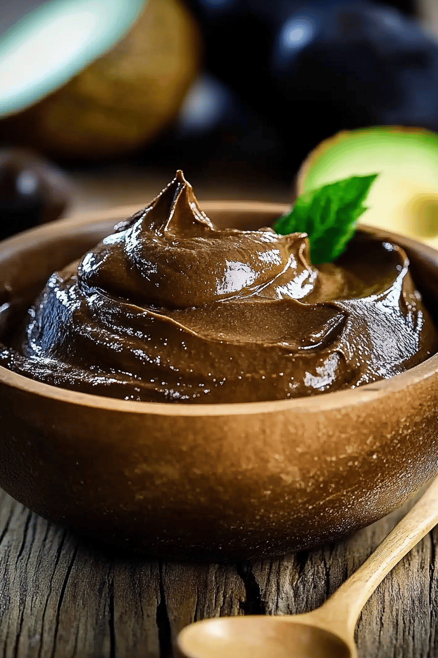 Mousse Chocolat-Avocat à IG Bas Final Dish Presentation